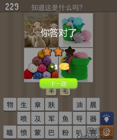 看图猜成语羊毛可以加工生产毛衣